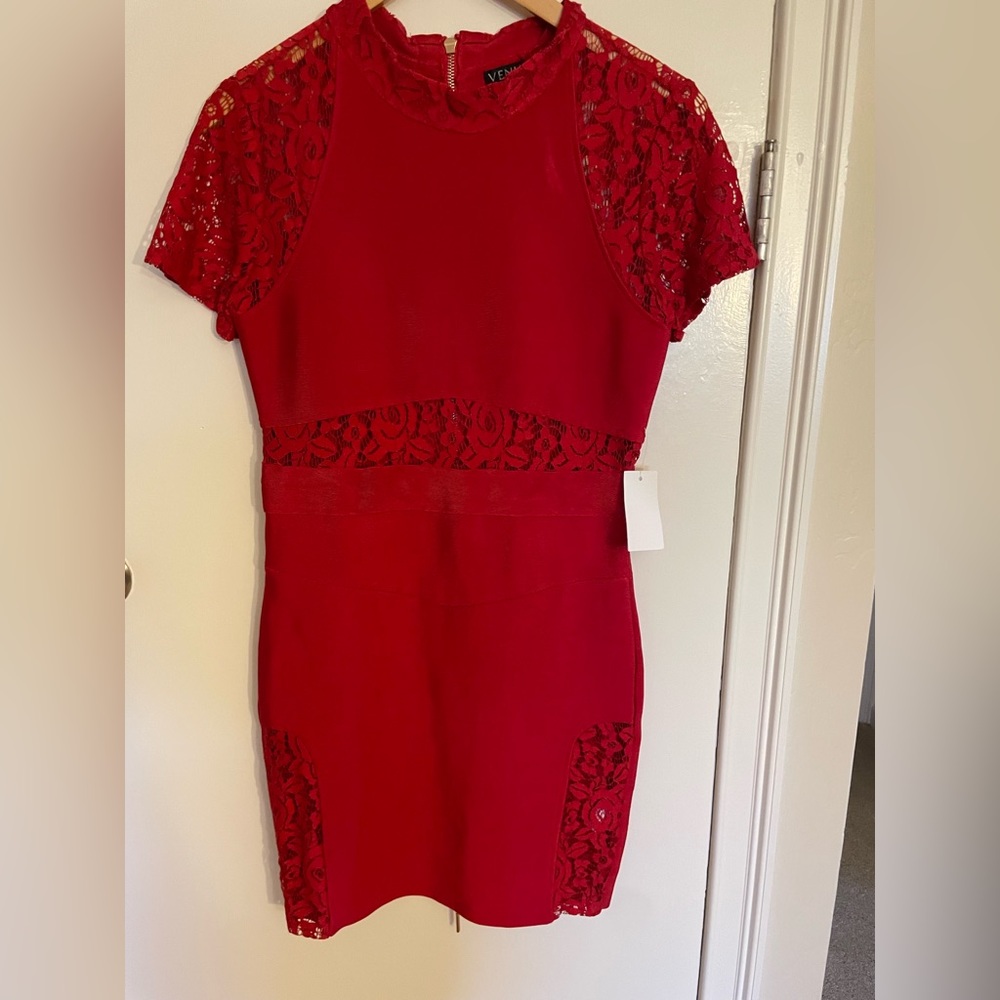 NWT adorable dress with lace accent